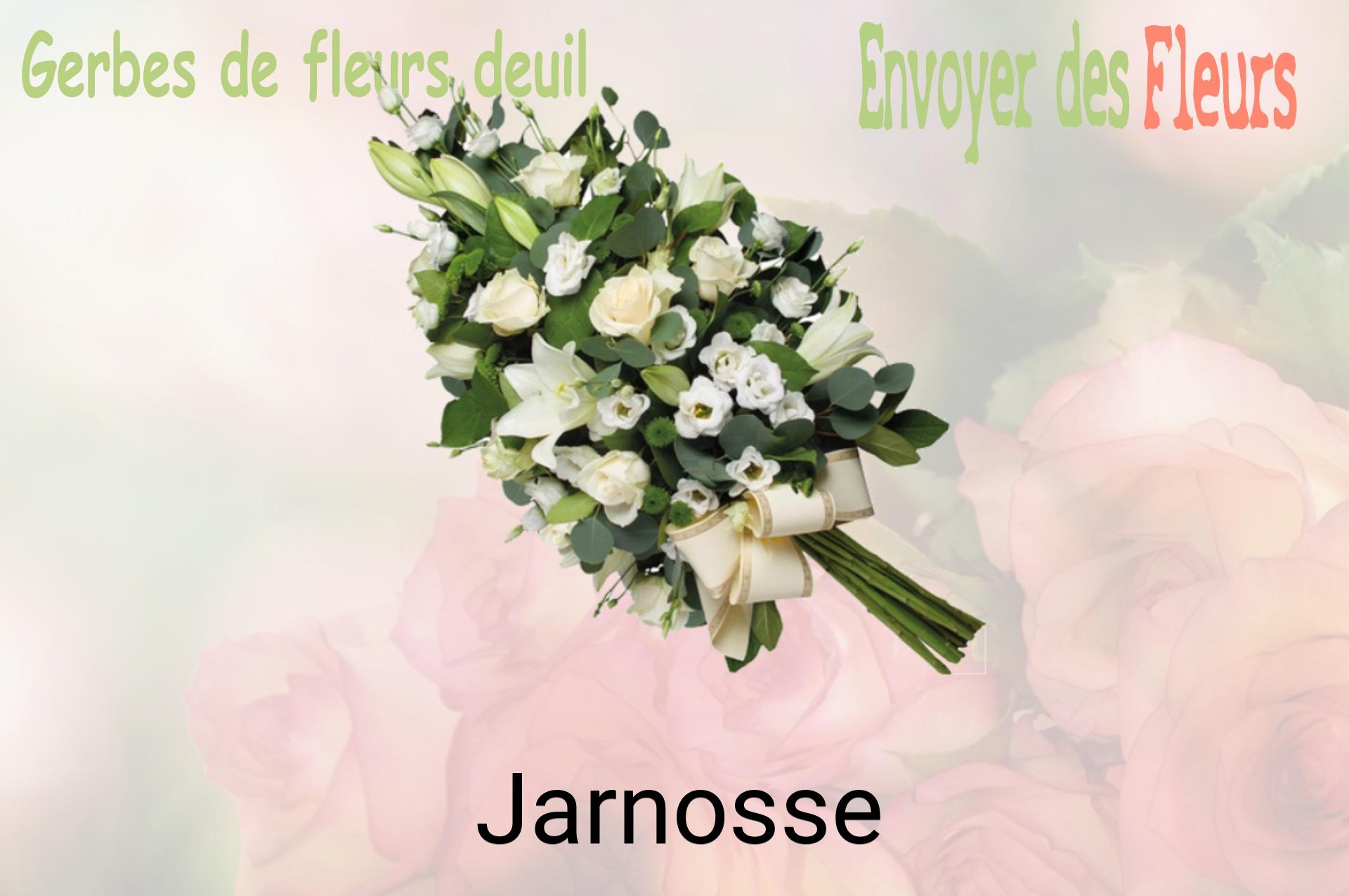 Gerbe de fleurs de deuil livrée à Jarnosse